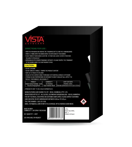 Vista Aura Hanging Air Freshener - Earth